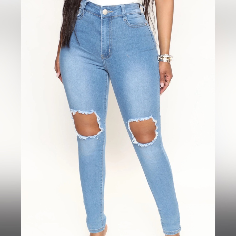 High Rise jeans- Light Blue wash